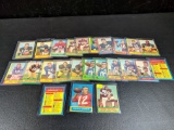 63 Topps football card lot with stars, rookies, and short prints. 23 sleeved cards. VG to EX