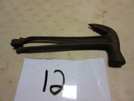 MULTI TOOL HAMMER,WRENCH,&FENCING TOOL PATD NOV.20 1894