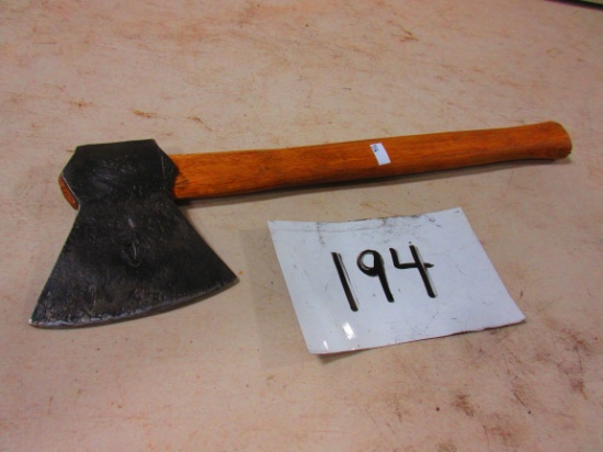 RARE HANDFORGED HATCHET WITH MAKERS MARK