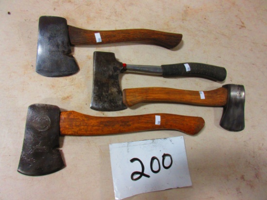 4 GOOD SCOUT HATCHETS GOOD LOGOS GREAT LOT  [YOUR BID TIMES 4  ]