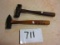 2 GOOD BLACKSMITH HAMMERS INC. NICE STRAIGHT PEON