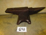 197 LB. HAY BUDDEN ANVIL GOOD WIDE FACE ROUGH ON THE BASE WORKING AERA FAIR WITH CHIPPING