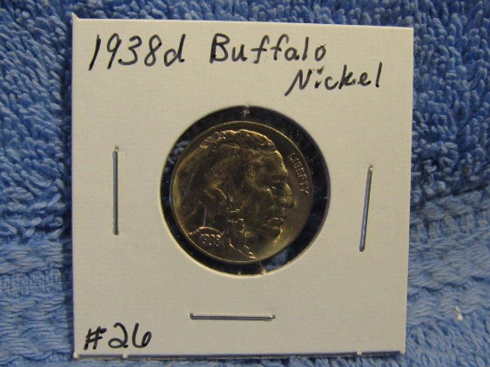 1938D BUFFALO NICKEL (SHARP) BU