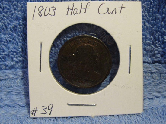 1803 HALF CENT F-POLISHED