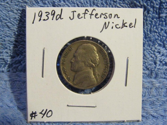 1939D JEFFERSON NICKEL XF