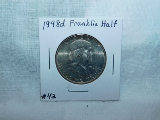 1948D FRANKLIN HALF BU