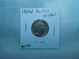 1938D BUFFALO NICKEL AU