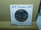 1958D FRANKLIN HALF BU