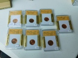 7 DIFFERENT 1982 LINCOLN CENTS IN SGS  HOLDERS