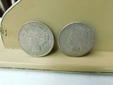 1922,22S, PEACE DOLLARS (2-COINS)