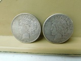 1922,22S, PEACE DOLLARS (2-COINS)