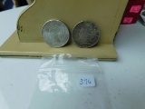 1924,25, PEACE DOLLARS (2-COINS)