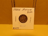 1920D MERCURY DIME XF