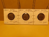 1920D,23S,25D, BUFFALO NICKELS (3-COINS) G