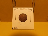 1871 INDIAN HEAD CENT G-OBV. SCRATCHES