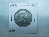 1949D FRANKLIN HALF AU