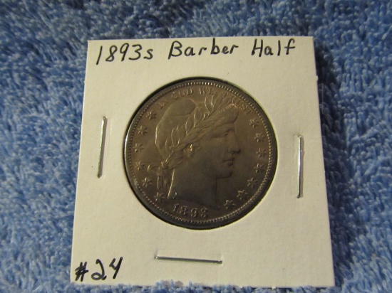 1893S BARBER HALF (RARE COIN) BU