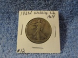 1921D WALKING LIBERTY HALF (KEY DATE) VG