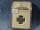 1940 MERCURY DIME NGC MS66