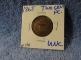 1865 2-CENT PIECE UNC