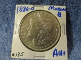 1886O MORGAN DOLLAR AU