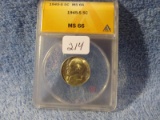 1945S JEFFERSON WAR NICKEL ANACS MS66