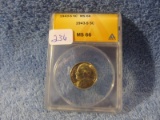 1943S JEFFERSON WAR NICKEL ANACS MS66