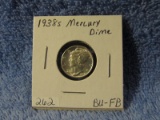 1938S MERCURY DIME BU FB