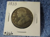 1833 BUST HALF VF