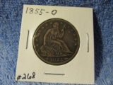 1855O SEATED HALF XF