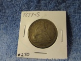 1877S SEATED HALF VG