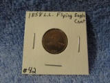 1858L.L. FLYING EAGLE CENT BU