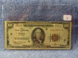 1929 $100. NATIONAL CURRENCY NOTE CHICAGO, ILL. XF