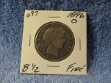 1896O BARBER HALF BETTER DATE F