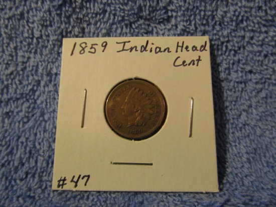 1859 INDIAN HEAD CENT XF+