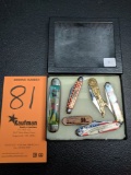 (6) Knives - Purina (Canton), Tom Mix, Nehi & Others