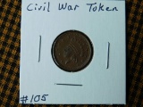 CIVIL WAR TOKEN INDIAN HEAD/OUR ARMY