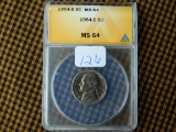 1954S JEFFFERSON NICKEL ANACS MA64