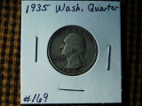 1935 WASHINGTON QUARTER VF