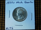 1950S WASHINGTON QUARTER (SHARP) BU