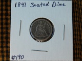 1841 SEATED DIME VF