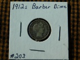 1912S BARBER DIME VF