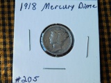 1918 MERCURY DIME VF