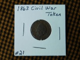 1863 CIVIL WAR TOKEN INDIAN HEAD/NOT ONE CENT
