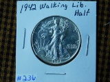 1942 WALKING LIBERTY HALF BU