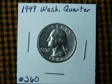 1949 WASHINGTON QUARTER UNC