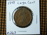 1848 LARGE CENT (BENT) F