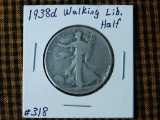 1938D WALKING LIBERTY HALF (KEY DATE) F