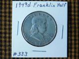 1949D FRANKLIN HALF (SEMI KEY) XF