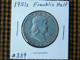 1951S FRANKLIN HALF XF